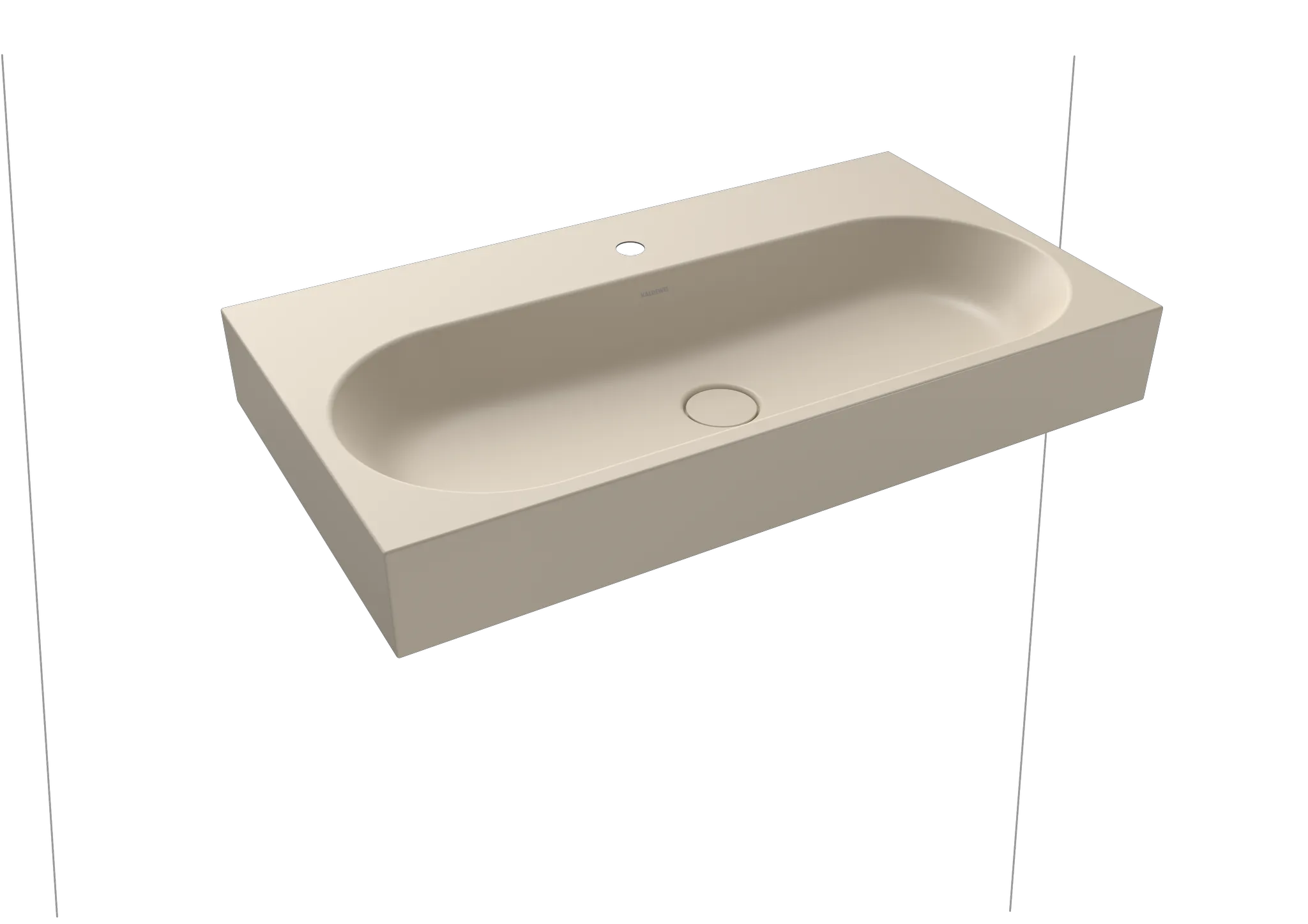 Wandwaschtisch „Centro“ 90 × 50 cm, mit Hahnlochbohrung in warm beige 20, mit Perl-Effekt Wandwaschtisch „Centro“ 90 × 50 cm, mit Hahnlochbohrung in warm beige 20, mit Perl-Effekt