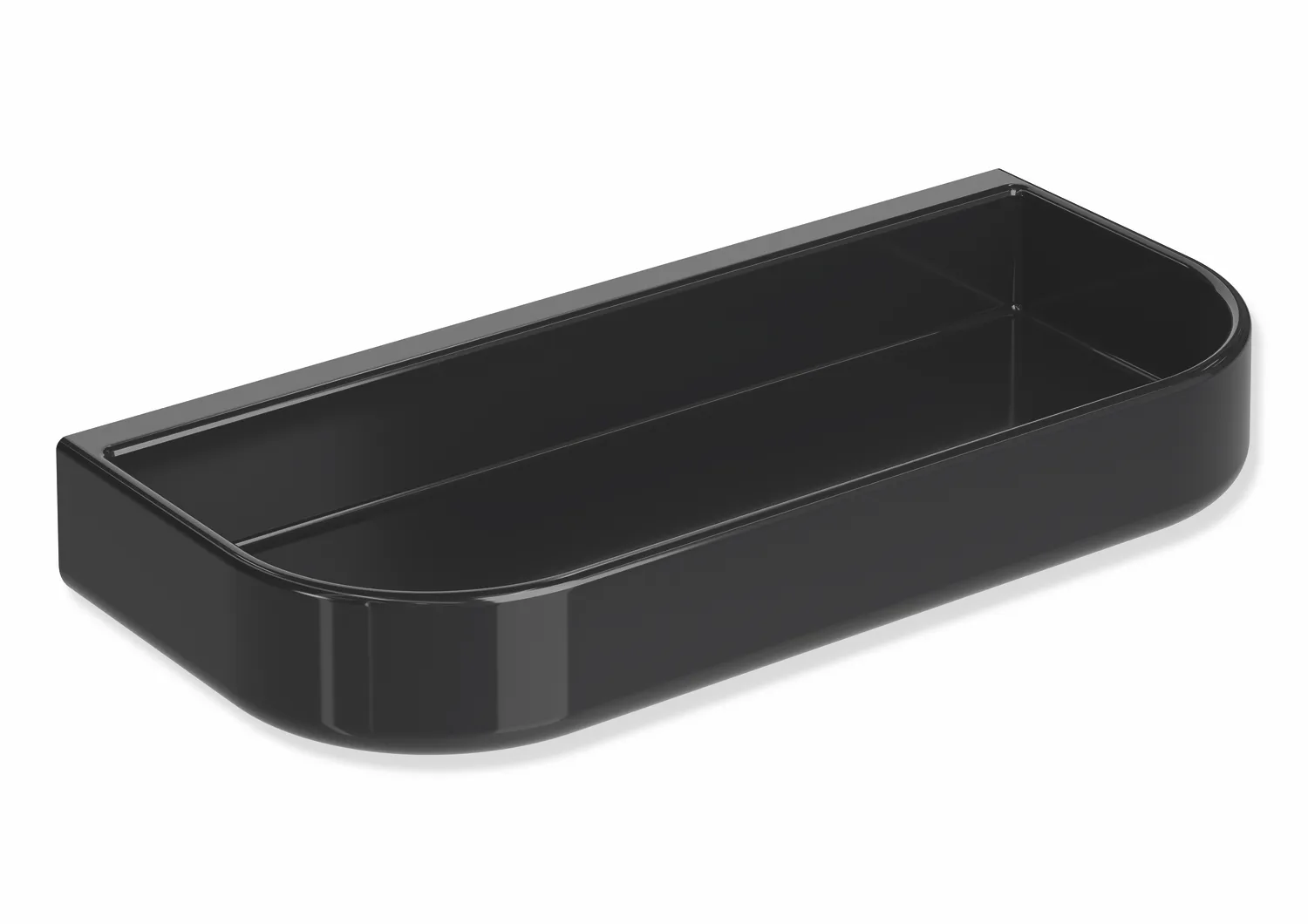 HEWI Ablageschale der Serie 477, PG74, 250x35x115 mm, Tiefschwarz