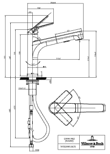 Villeroy & Boch Küchenarmatur „Junis Sky Shower“ Ausladung 213 mm Villeroy & Boch Küchenarmatur „Junis Sky Shower“ Ausladung 213 mm
