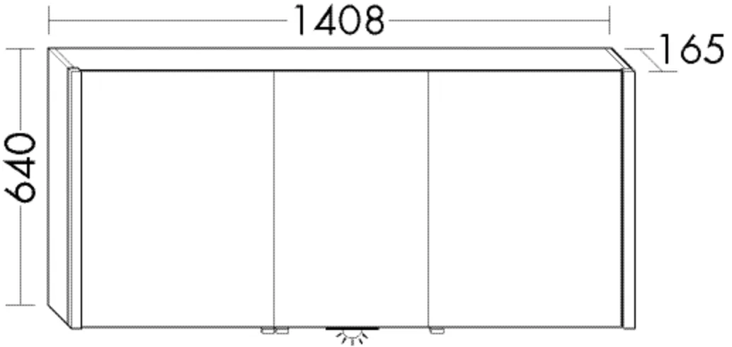 Spiegelschrank bel von burgbad - Anthrazitgrau, 1408 mm breit, 640 mm hoch, 165 mm tief Spiegelschrank bel von burgbad - Anthrazitgrau, 1408 mm breit, 640 mm hoch, 165 mm tief