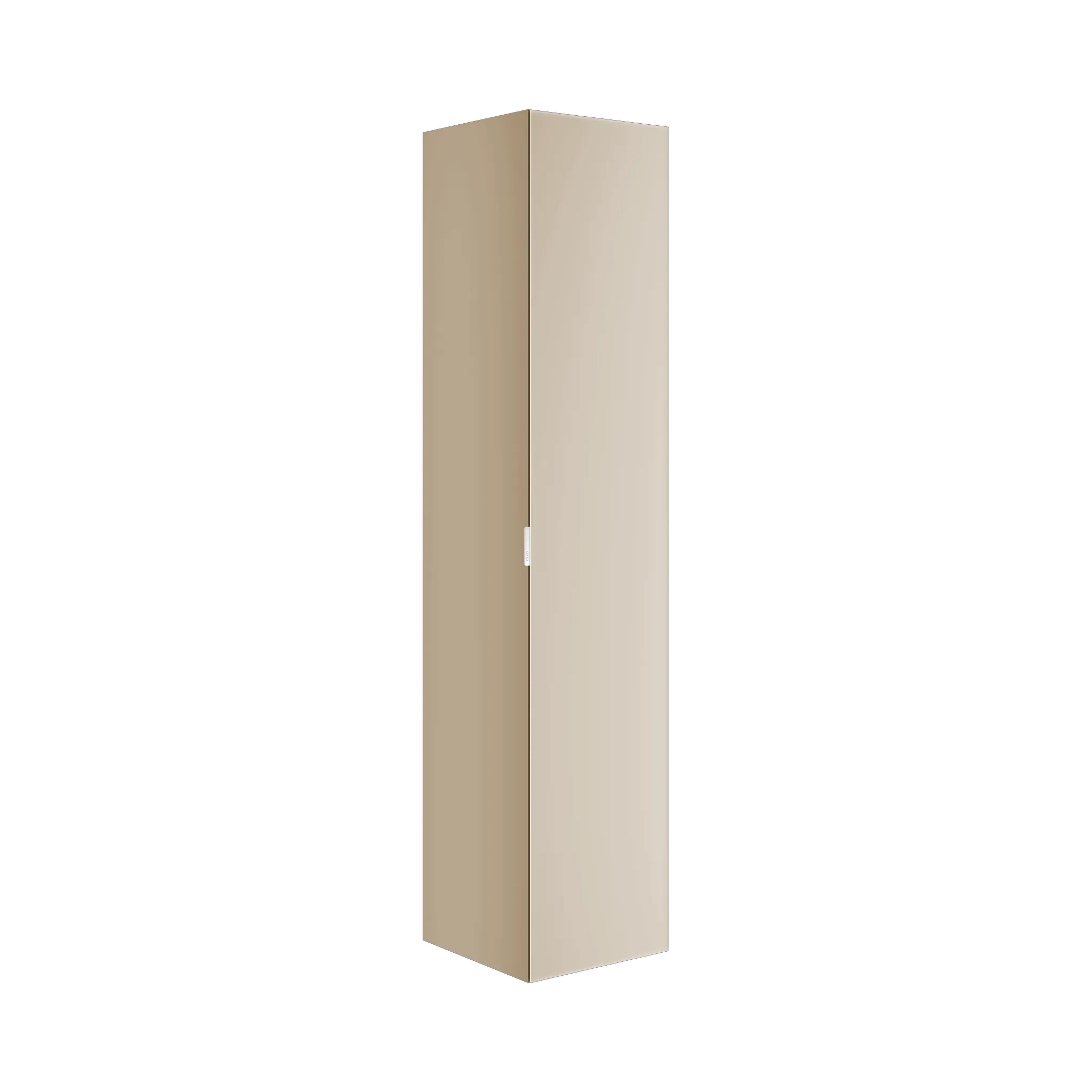 KEUCO Hochschrank „Edition 11 Art“ Sand (Glas, satiniert), Sand (Lack, seidenmatt), Anschlag rechts, mit Steckdose 400 × 1800 × 360 mm
