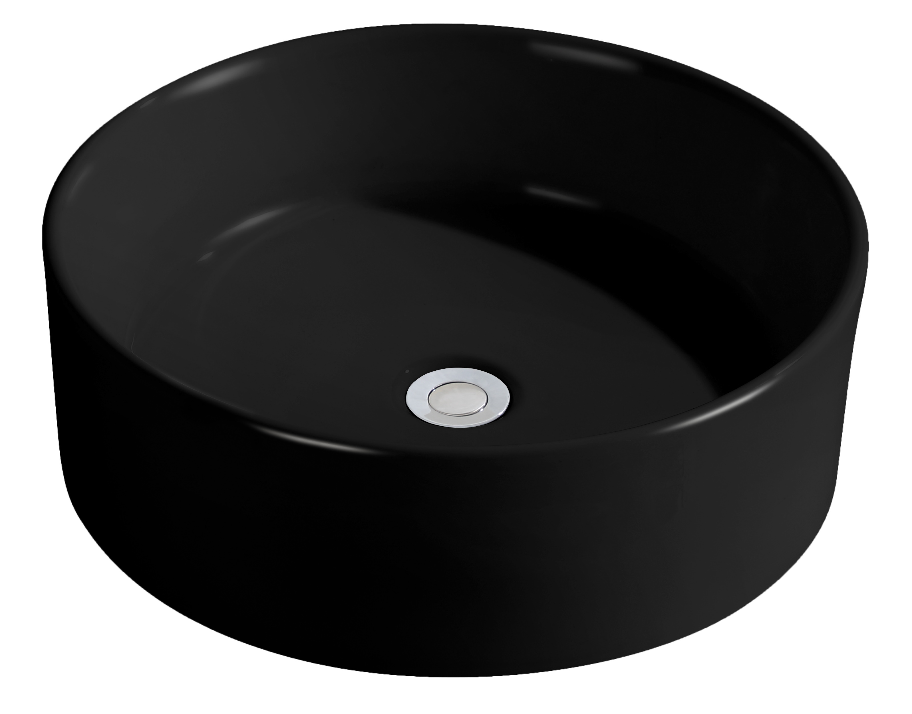 Aufsatzwaschtisch AqvaCeramica - Durchmesser 460 mm - Höhe 160 mm - ohne Überlauf - mattschwarz Aufsatzwaschtisch AqvaCeramica - Durchmesser 460 mm - Höhe 160 mm - ohne Überlauf - mattschwarz