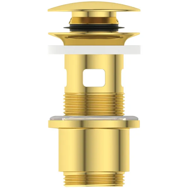 Push-Open für Waschtisch mit Überlauf, Brushed Gold Push-Open für Waschtisch mit Überlauf, Brushed Gold