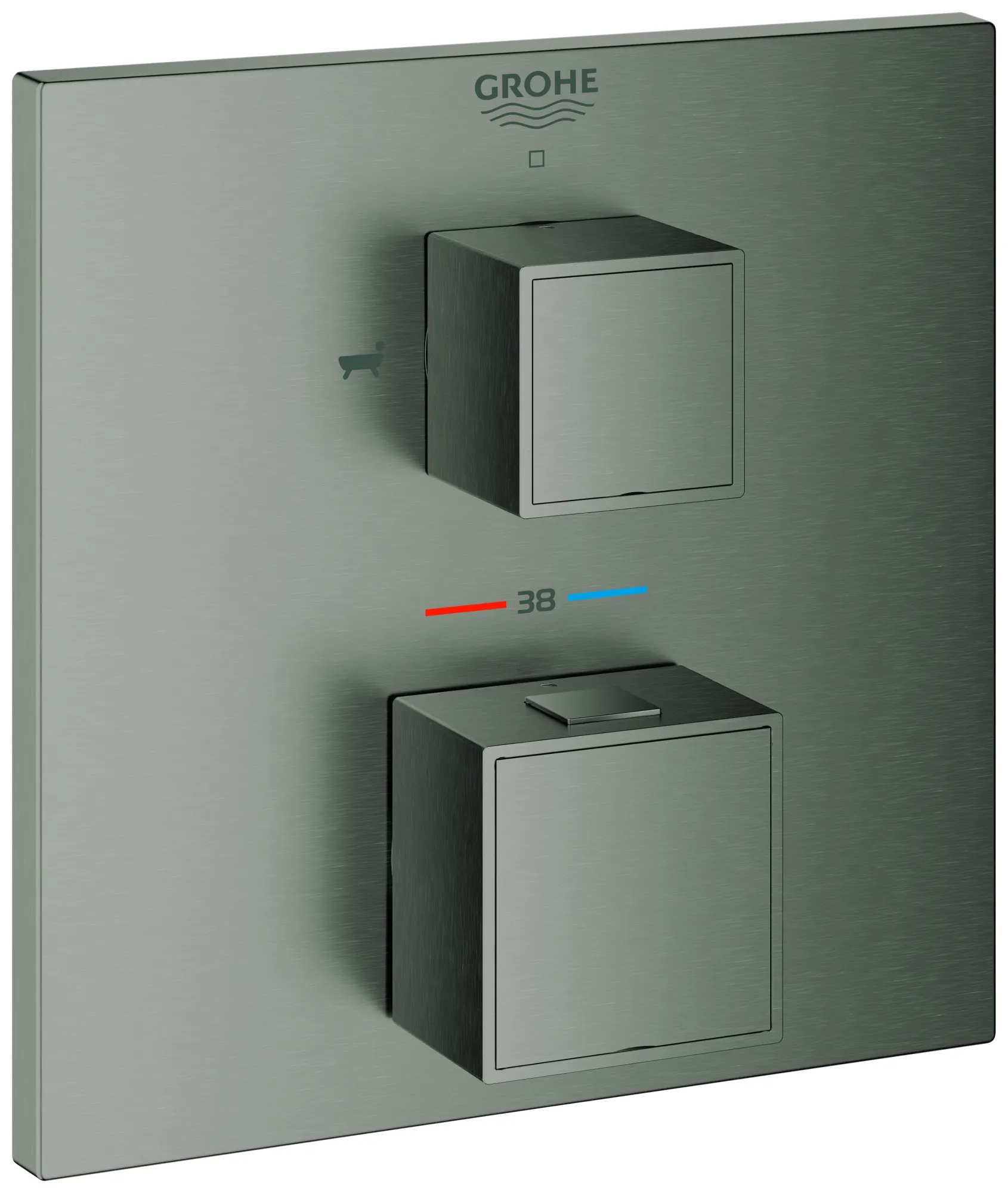 Thermostat-Wannenbatterie Grohtherm Cube 24155, mit integrierter 2-Wege-Umstellung, Fertigmontageset für Rapido SmartBox, chrom Thermostat-Wannenbatterie Grohtherm Cube 24155, mit integrierter 2-Wege-Umstellung, Fertigmontageset für Rapido SmartBox, chrom