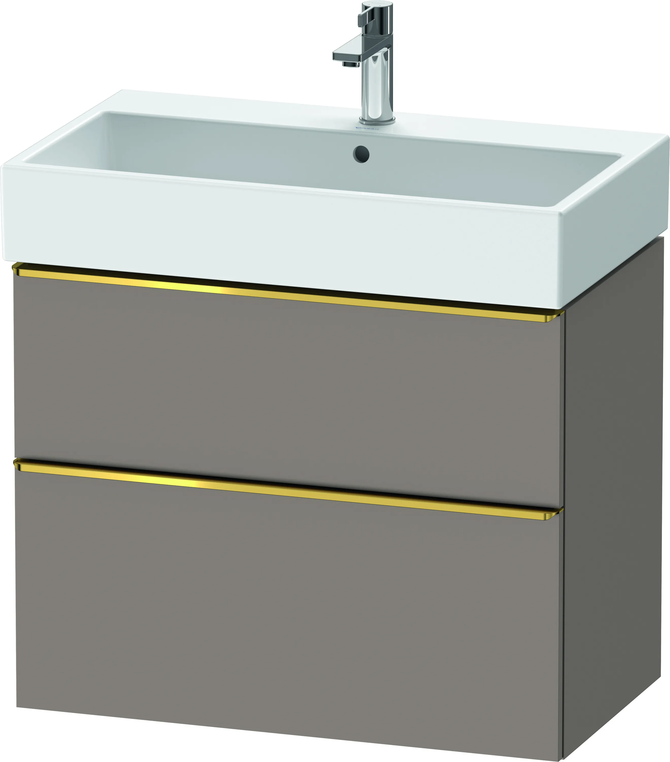 Duravit Waschtischunterschrank wandhängend „D-Neo“ 78,4 × 62,5 × 44,2 cm Basalt Matt