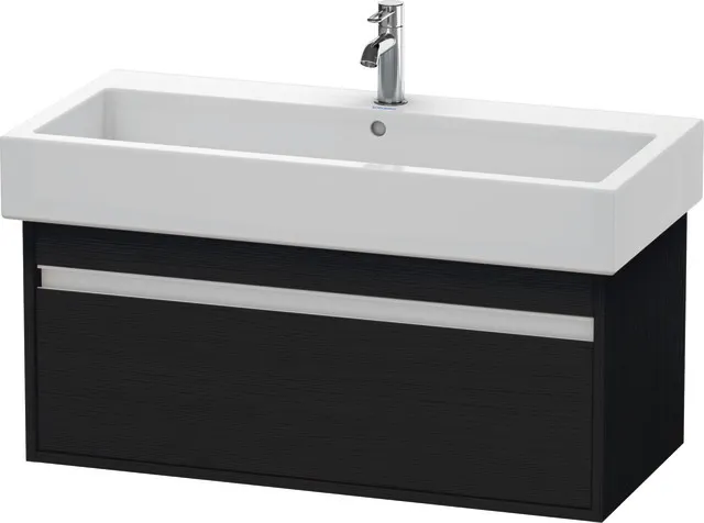 Duravit Waschtischunterschrank wandhängend „Ketho“ 95 × 41 × 44 cm Eiche Schwarz Duravit Waschtischunterschrank wandhängend „Ketho“ 95 × 41 × 44 cm Eiche Schwarz