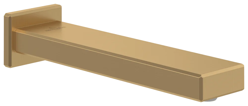 Villeroy & Boch Badewannenauslauf Mettlach, eckig, Brushed Gold, 45 x 60 x 219 mm, Auslauflänge 194 mm