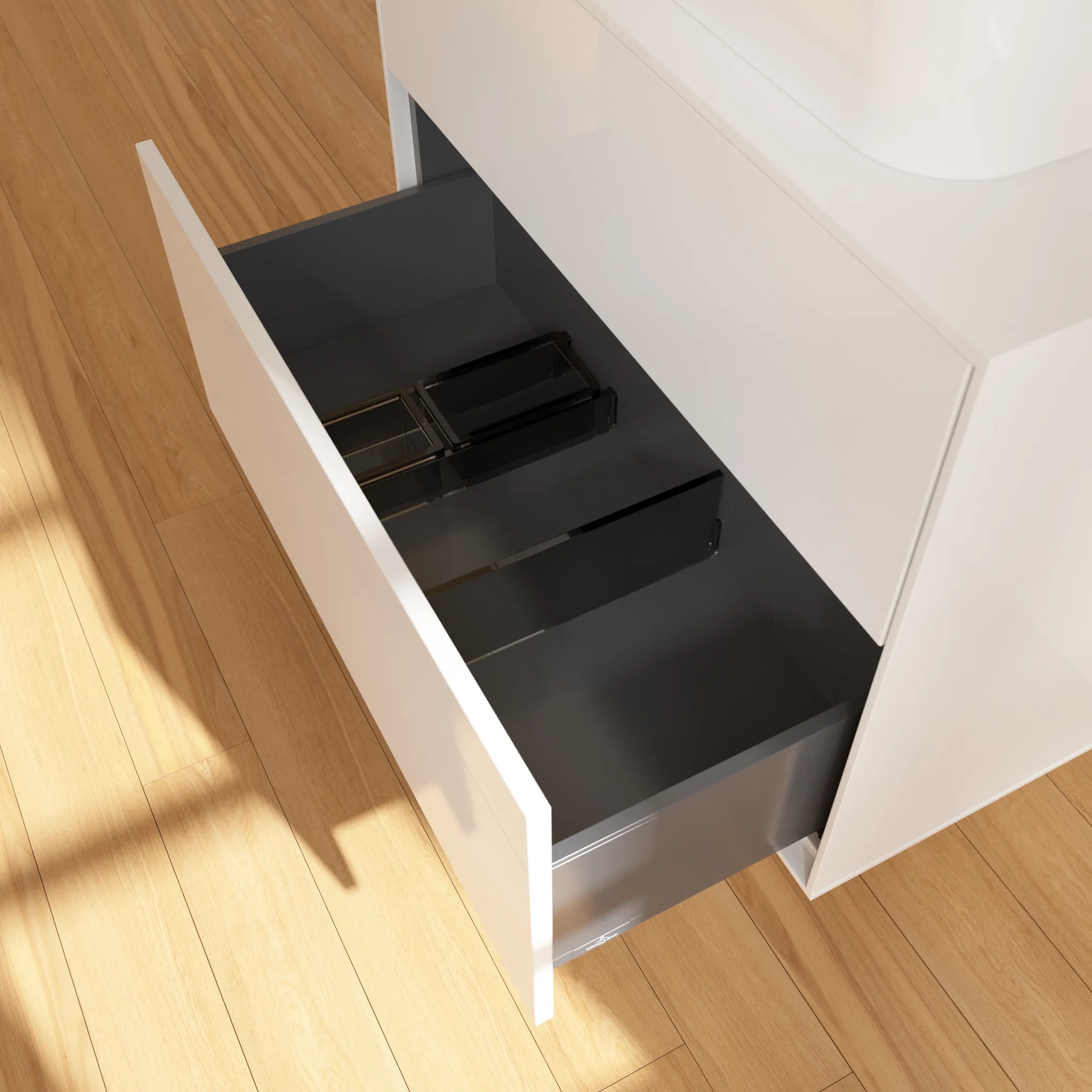 Villeroy & Boch Waschtischunterschrank „Finion“ für Schrankwaschtisch 800 × 603 × 501 mm Glossy White Lacquer, für Becken mittig Villeroy & Boch Waschtischunterschrank „Finion“ für Schrankwaschtisch 800 × 603 × 501 mm Glossy White Lacquer, für Becken mittig