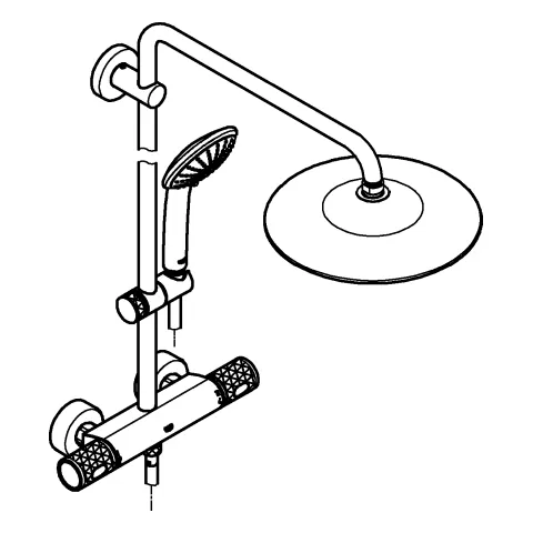 Grohe Euphoria 260 Duschsystem, Wandmontage, Thermostatbatterie, chrom Grohe Euphoria 260 Duschsystem, Wandmontage, Thermostatbatterie, chrom