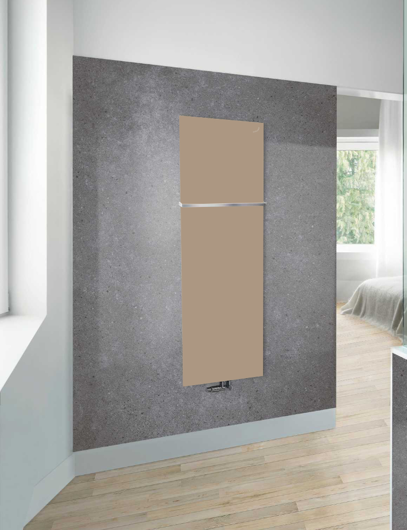 Zehnder Design-Heizkörper Fina Lean Bar, schlank, 1.500 x 48 x 600 mm, Beige Quarz, inkl. Chrom-Handtuchhalter Zehnder Design-Heizkörper Fina Lean Bar, schlank, 1.500 x 48 x 600 mm, Beige Quarz, inkl. Chrom-Handtuchhalter