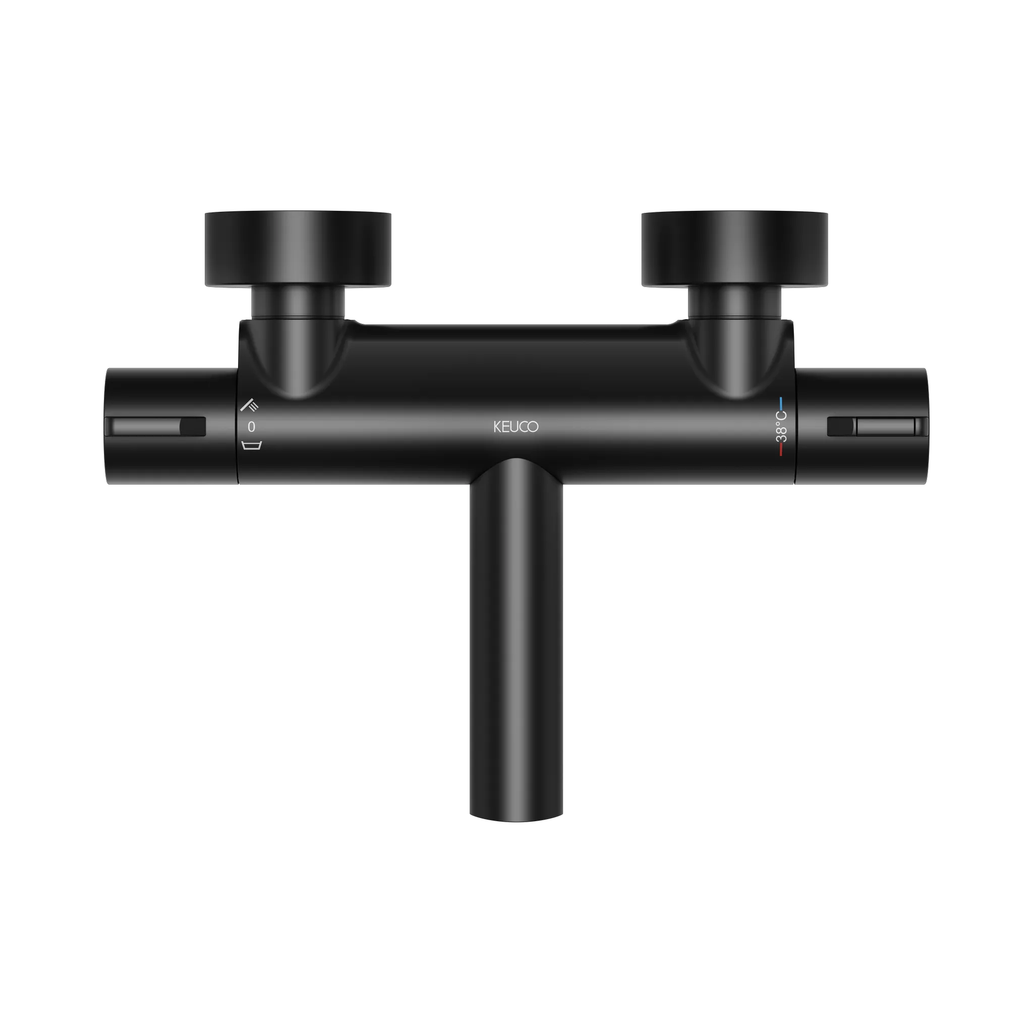 Plan blue Thermostat-Wannenarmatur Aufputz schwarz matt Plan blue Thermostat-Wannenarmatur Aufputz schwarz matt