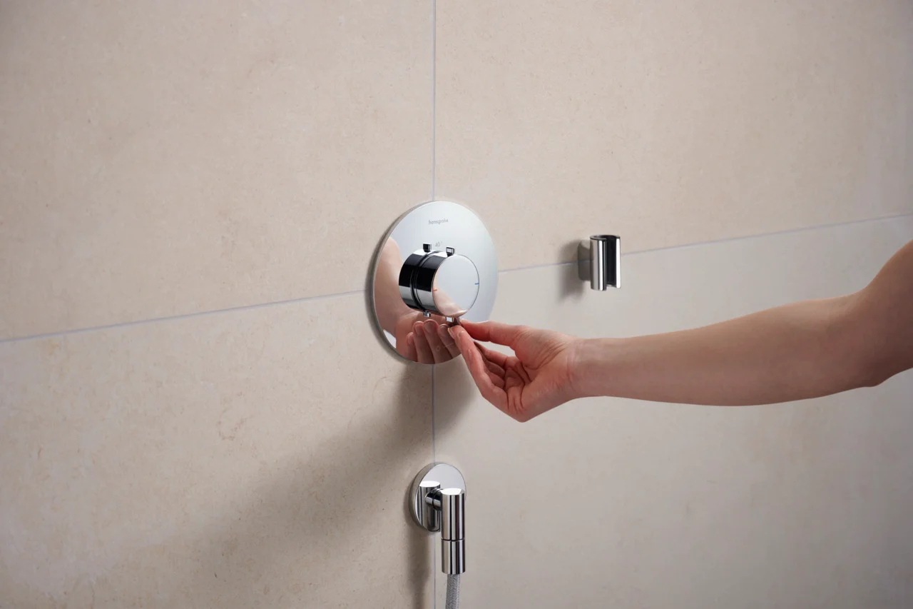 Hansgrohe Ecostat Comfort S Thermostat Unterputz, Chrom, 1 Verbraucher, Temperatur- und Volumensteuerung, einfache Installation