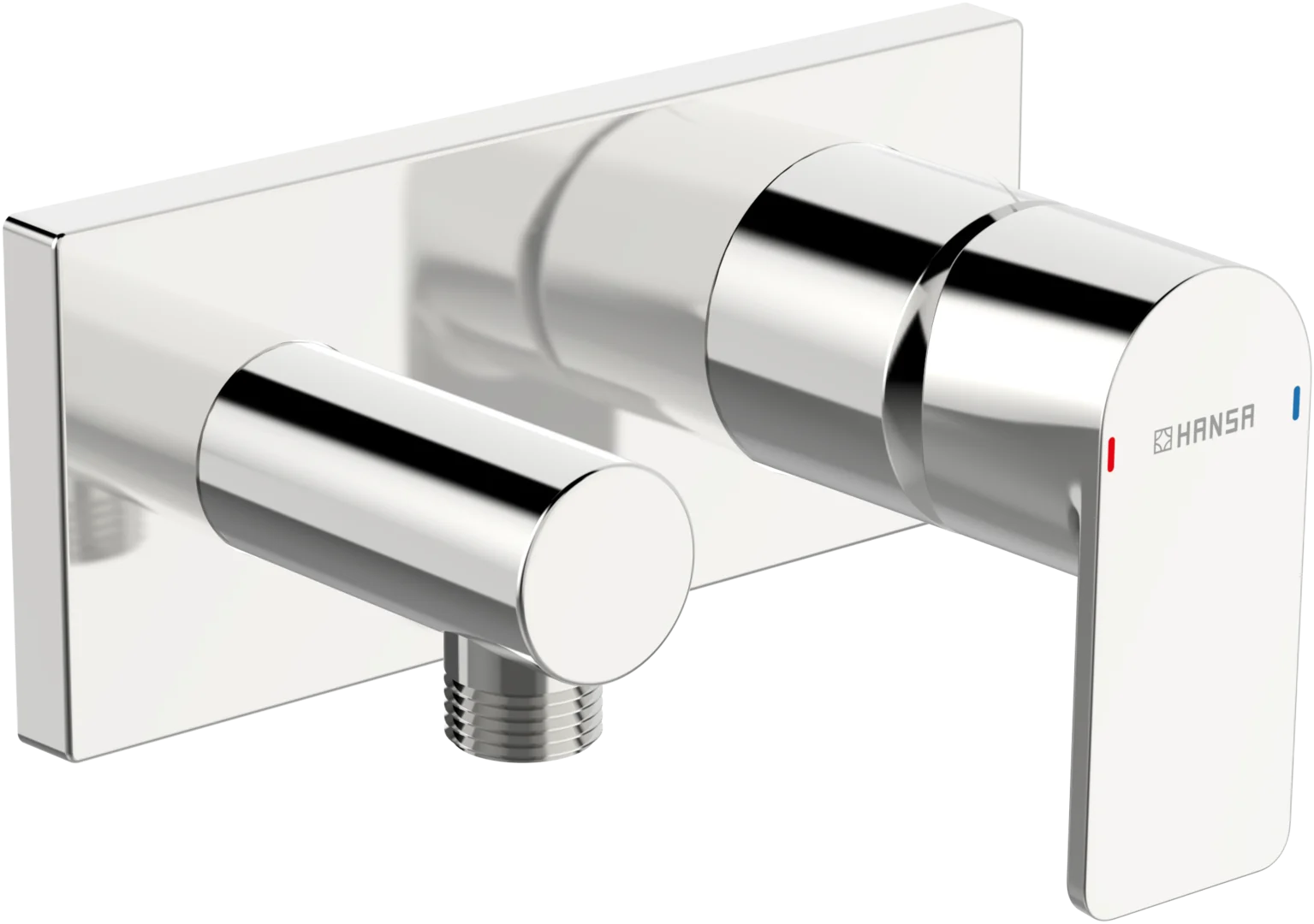 HansaSTELA Duscharmatur Einhebelmischer Fertigset für Brause-Batterie HansaSTELA 4456 Rosette eckig Chrom HansaSTELA Duscharmatur Einhebelmischer Fertigset für Brause-Batterie HansaSTELA 4456 Rosette eckig Chrom