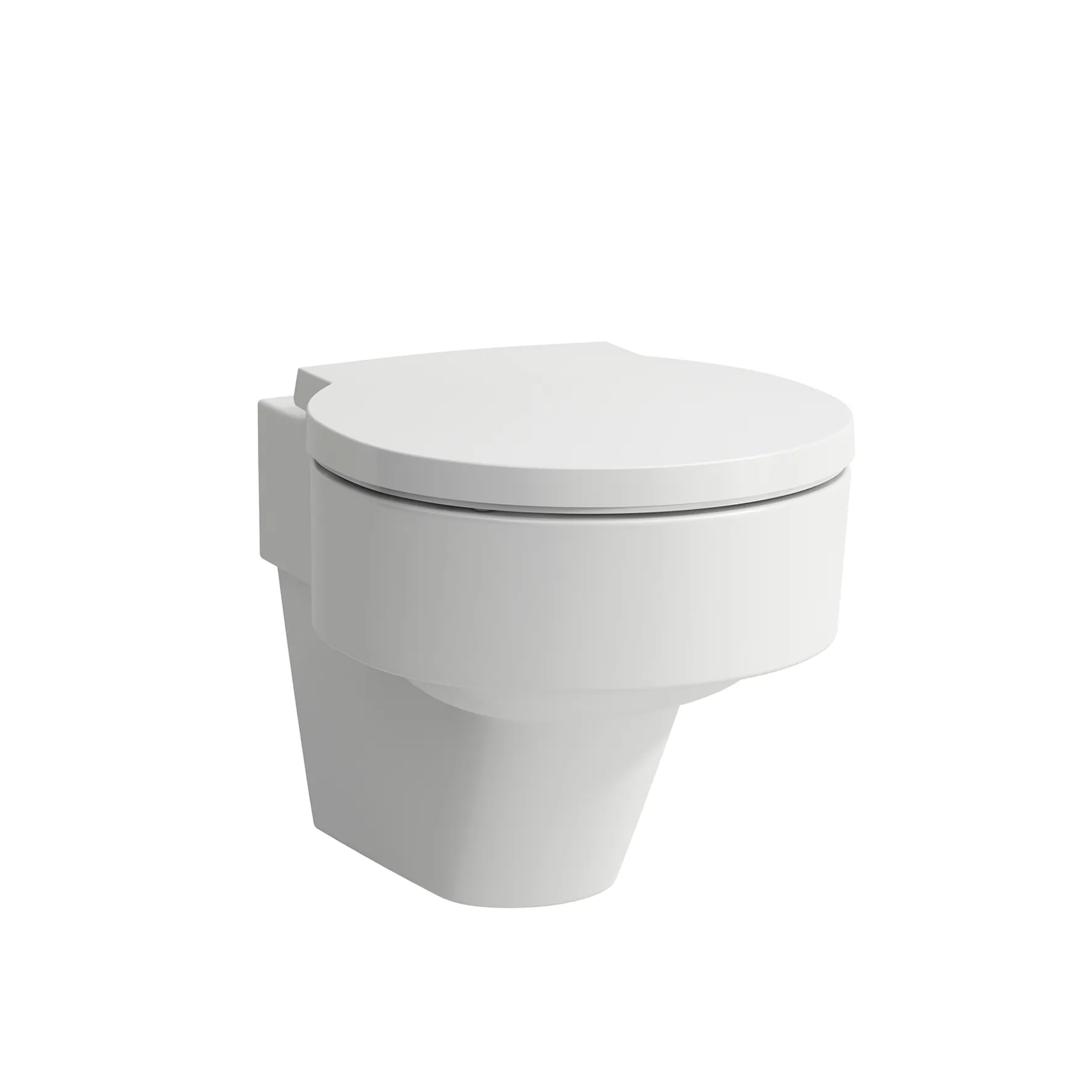 Laufen Wand-Tiefspül-WC „Val“ 390 × 365 × 530 mm in Weiß matt, Befestigung sichtbar
