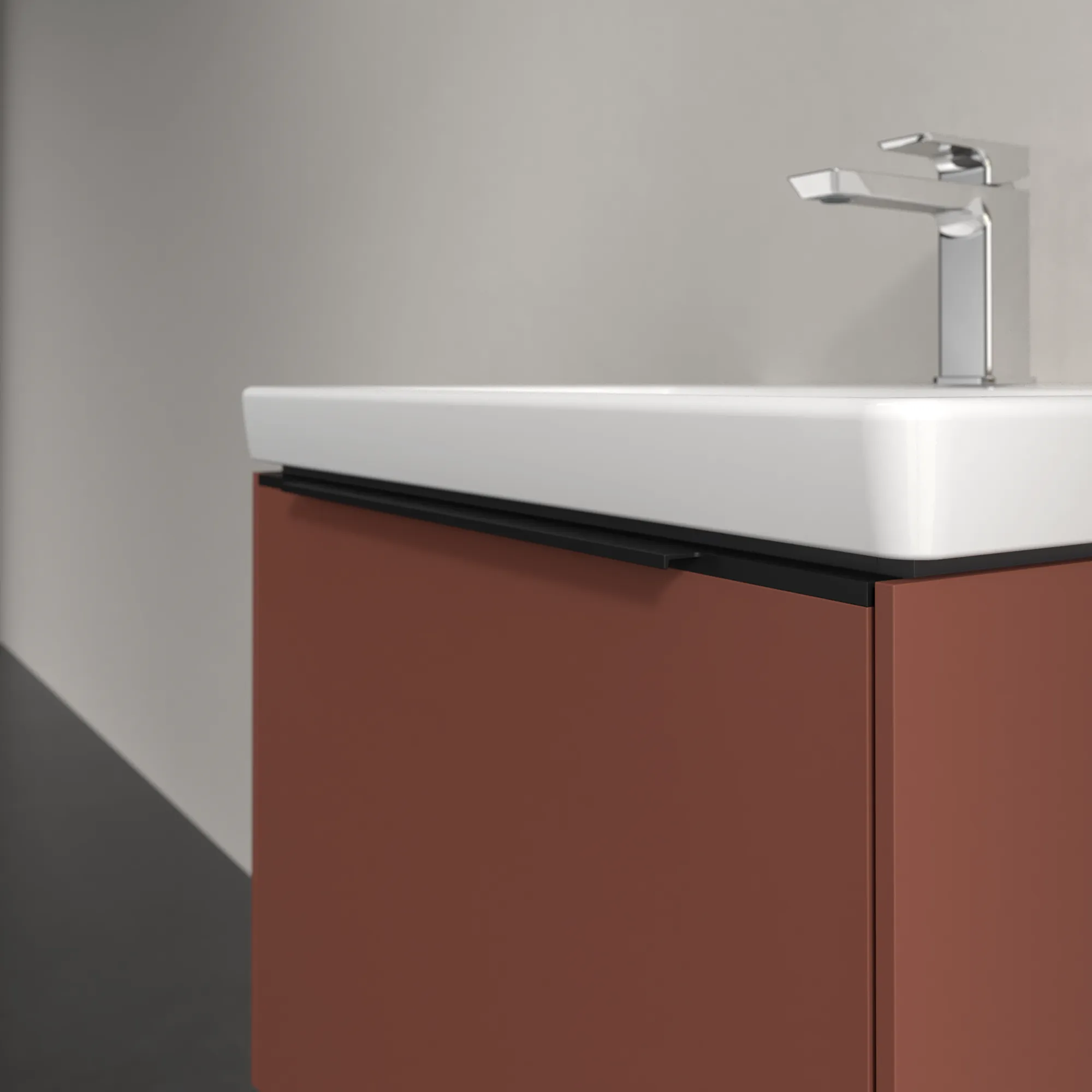 Villeroy & Boch Waschtischunterschrank „Subway 3.0“ für Schrankwaschtisch 572 × 429 × 478 mm Wine Red, für Becken mittig Villeroy & Boch Waschtischunterschrank „Subway 3.0“ für Schrankwaschtisch 572 × 429 × 478 mm Wine Red, für Becken mittig