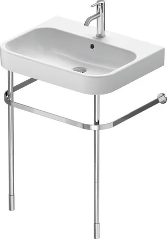 Duravit Happy D.2 Metallkonsole Chrom, höhenverstellbar, 491x623x750-800 mm, Bodenstehend mit Wandbefestigung Duravit Happy D.2 Metallkonsole Chrom, höhenverstellbar, 491x623x750-800 mm, Bodenstehend mit Wandbefestigung