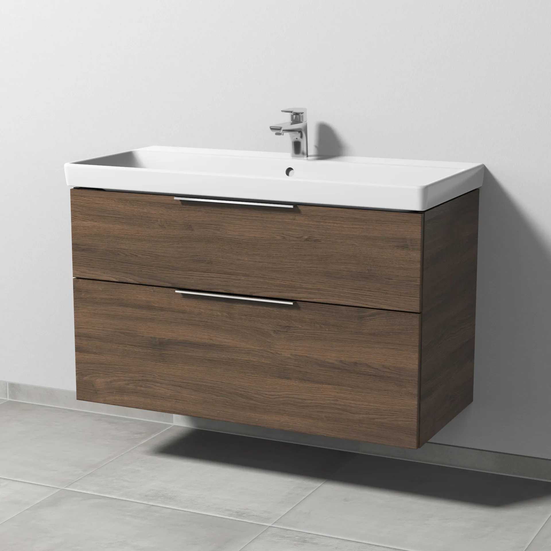 Sanipa Waschtischunterschrank „3way“ passend zu Keramik-Waschtische Avento von Villeroy & Boch 976 × 580 × 452 mm in Eiche Arizona