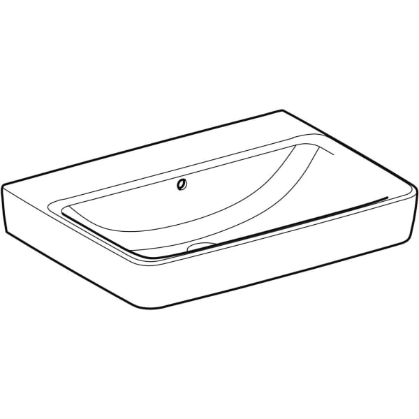 Wandwaschtisch „Renova Plan“, rechteckig 65 × 48 cm in weiß alpin