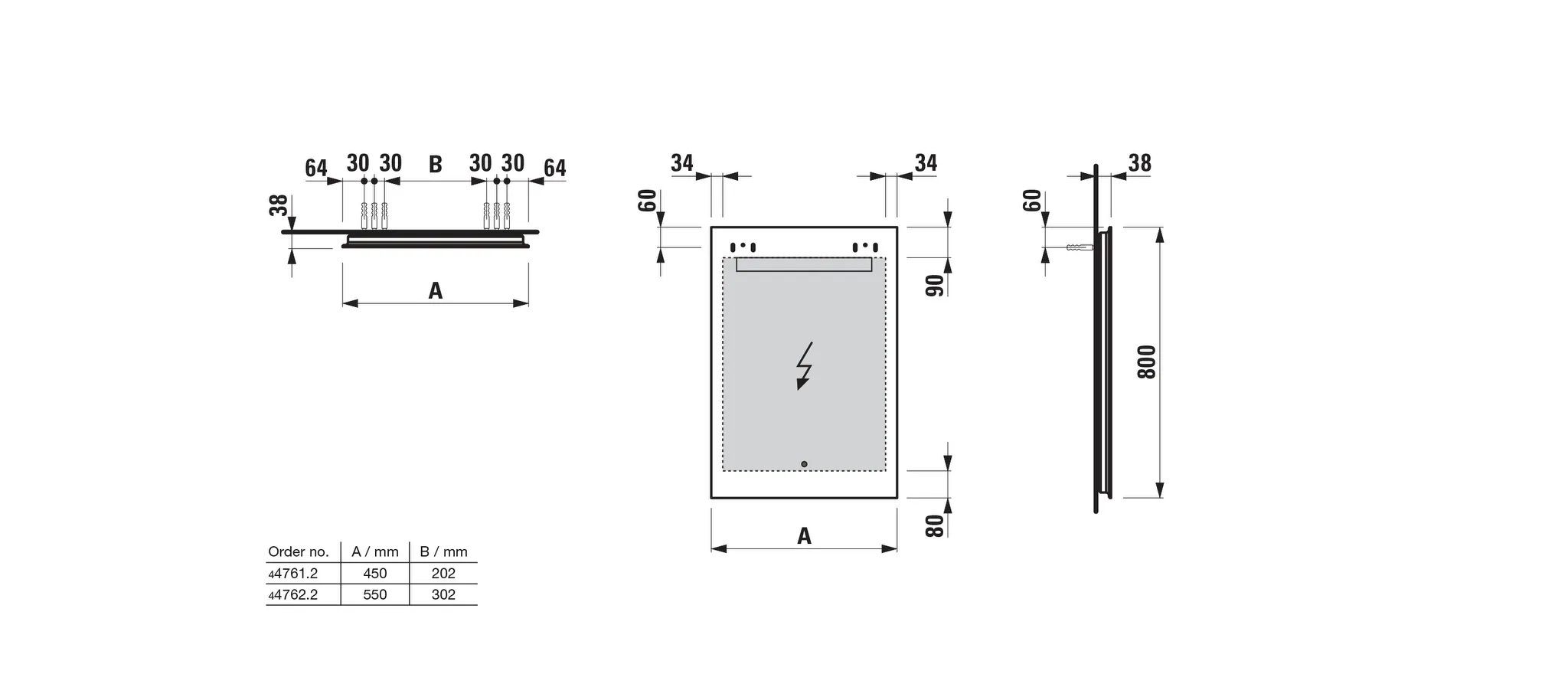 Laufen Spiegel LEELO LED-Beleuchtung 550x800, mit Aluminiumrahmen, 4000K, IP44, 1 Touch Sensor Laufen Spiegel LEELO LED-Beleuchtung 550x800, mit Aluminiumrahmen, 4000K, IP44, 1 Touch Sensor