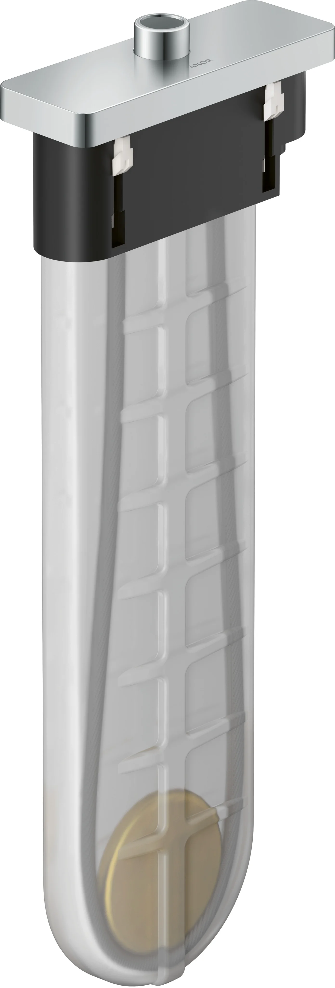 Hansgrohe sBox Wannenrandset softsquare Chrom - Fertigset mit Schlauchbox, Brauseschlauch und Rosette für Wannenrand- oder Fliesenrandmontage, DN15, 9,5 l/min, max. Ausziehänge Handbrause 1,45 m