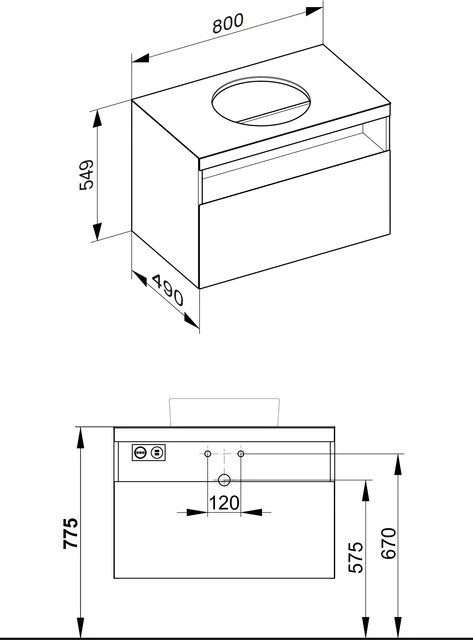 KEUCO Waschtischunterschrank mit Auszug „Stageline“ Vulkanit (Glas, satiniert), Vulkanit (Dekor, matt), ohne Hahnlochbohrung, mit Beleuchtung, mit Steckdose 800 × 550 × 490 mm KEUCO Waschtischunterschrank mit Auszug „Stageline“ Vulkanit (Glas, satiniert), Vulkanit (Dekor, matt), ohne Hahnlochbohrung, mit Beleuchtung, mit Steckdose 800 × 550 × 490 mm