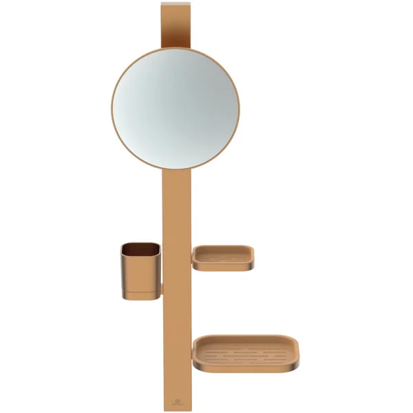 Ideal Standard Alu+ Beauty Bar Accessoires-Kombi S700 mit Spiegel d:200mm Bronze
