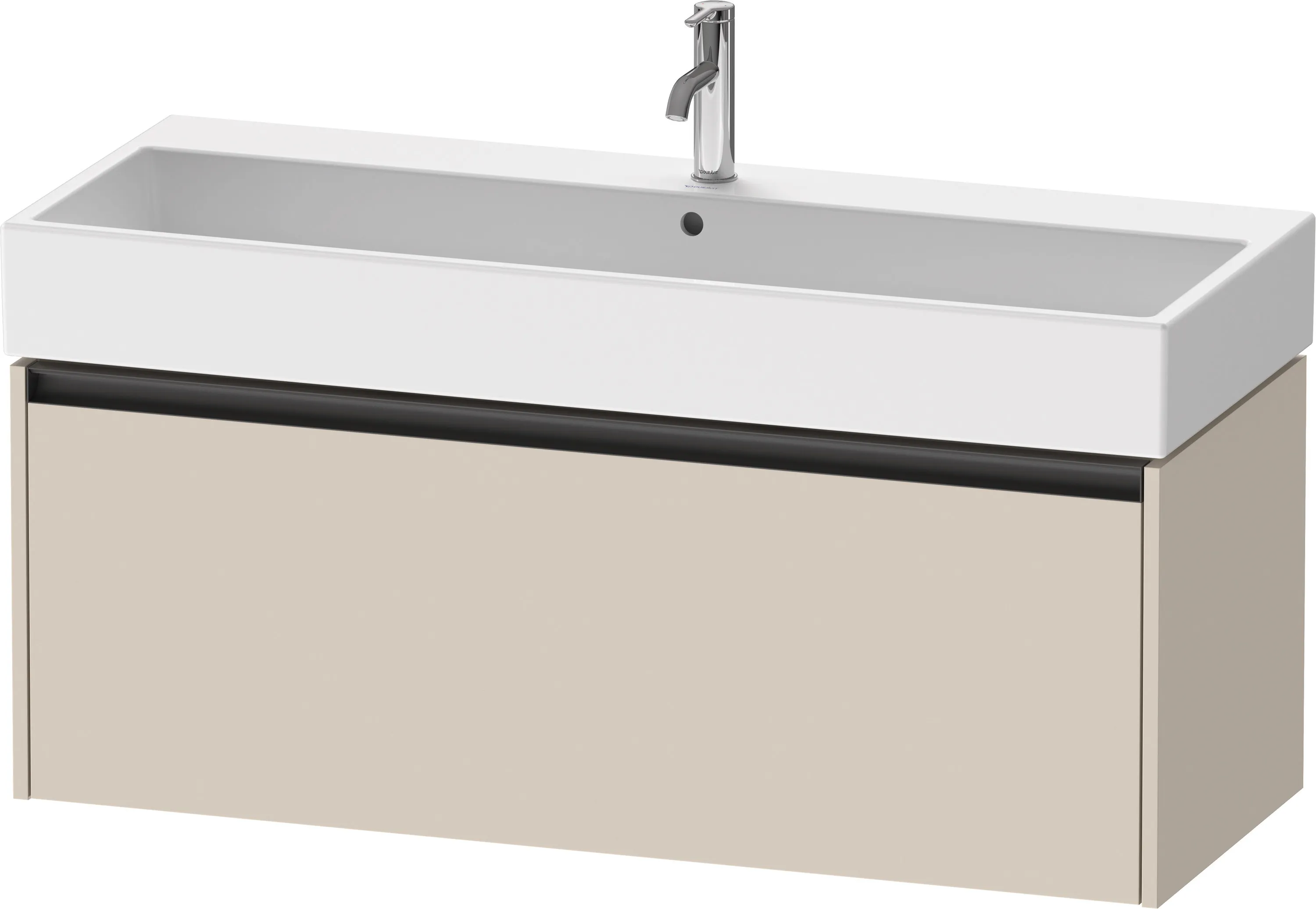 Duravit Waschtischunterschrank wandhängend „Ketho.2“ 118,4 × 44 × 46 cm Taupe Supermatt