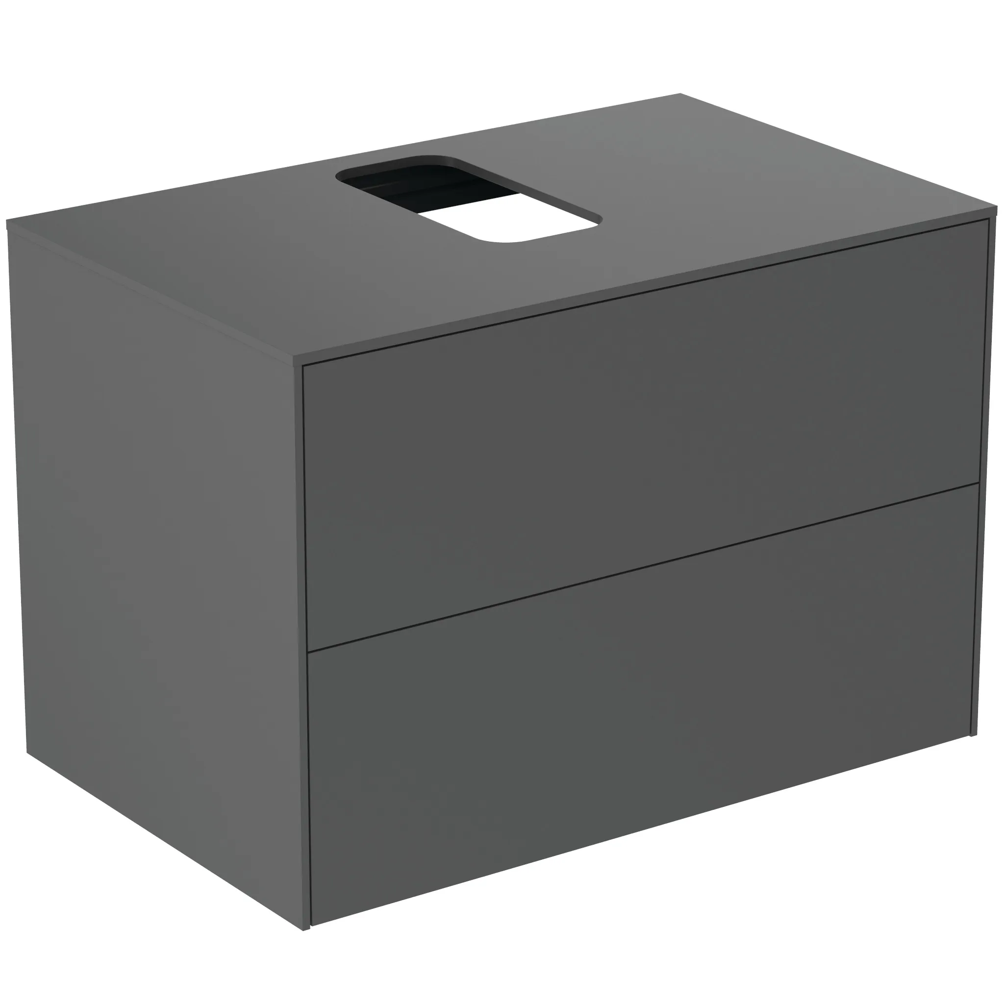 Ideal Standard Waschtischunterschrank Conca, 2 Auszüge, anthrazit Ideal Standard Waschtischunterschrank Conca, 2 Auszüge, anthrazit