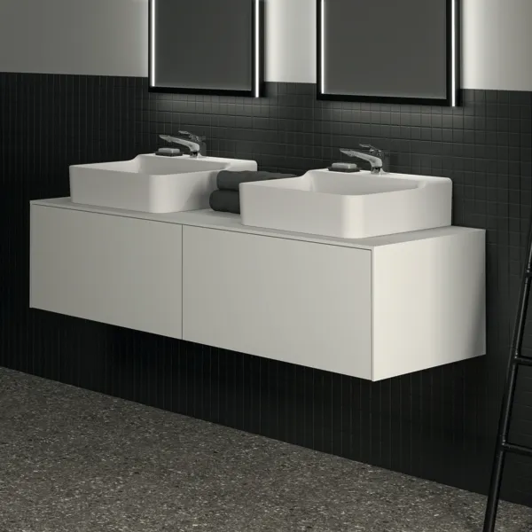 Ideal Standard Waschtischunterschrank „Conca“ 158,7 × 37 × 50,5 cm Weiß matt lackiert