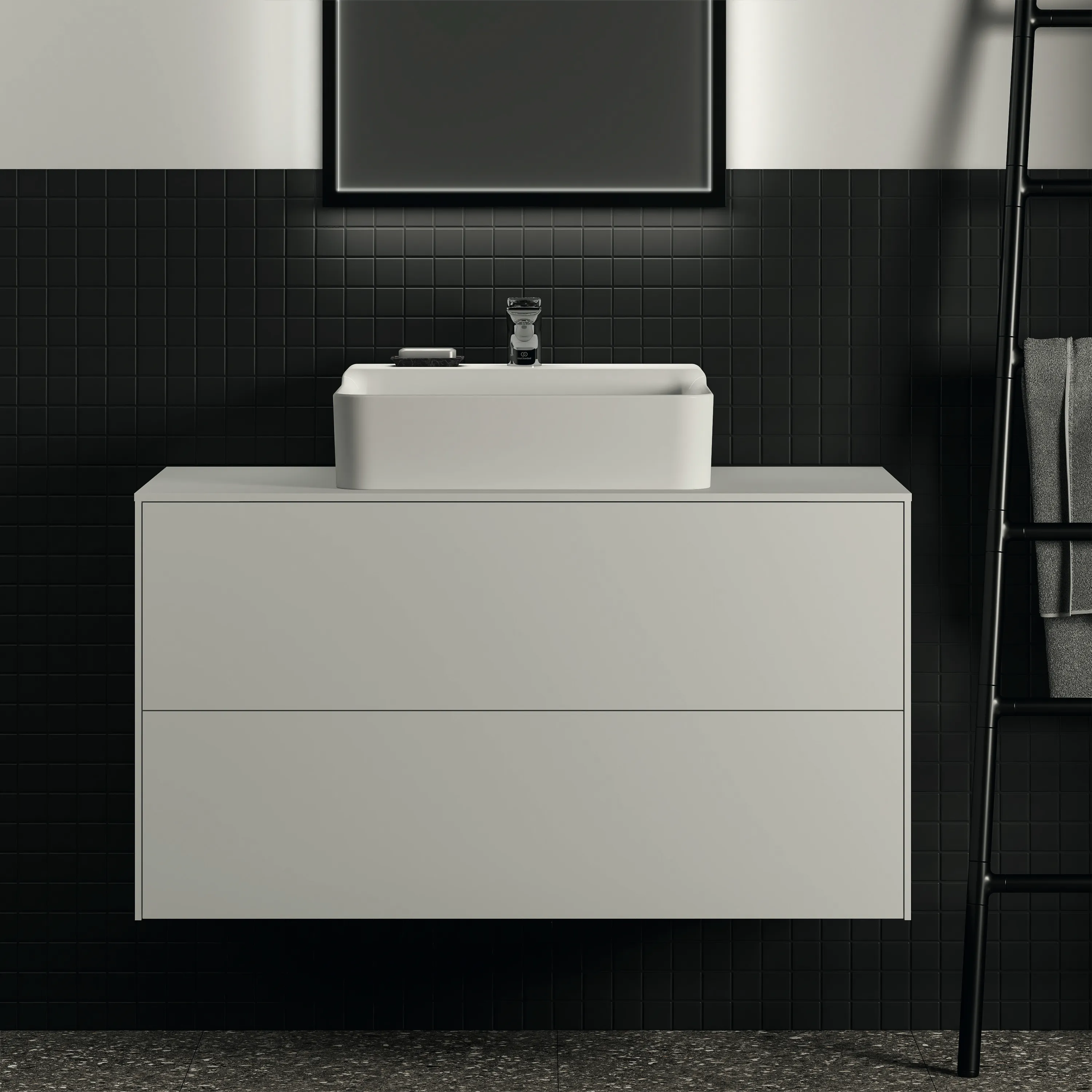 Ideal Standard Waschtischunterschrank Conca, 2 Auszüge, Weiß Ideal Standard Waschtischunterschrank Conca, 2 Auszüge, Weiß