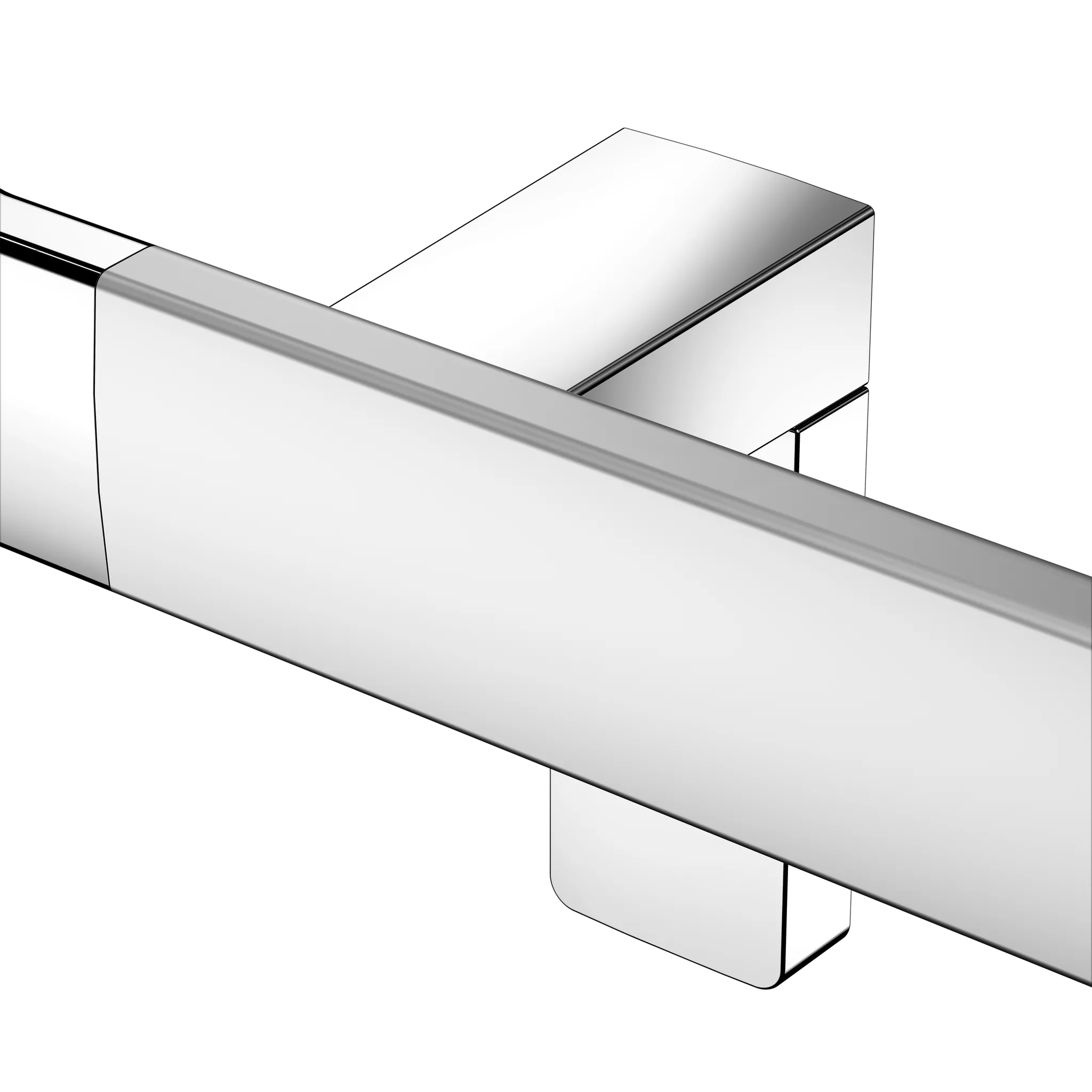 KEUCO Duschhandlauf mit Brausestange „Axess“ 800 × 600 × 1300 mm Ausführung links, in Silber (eloxiert)