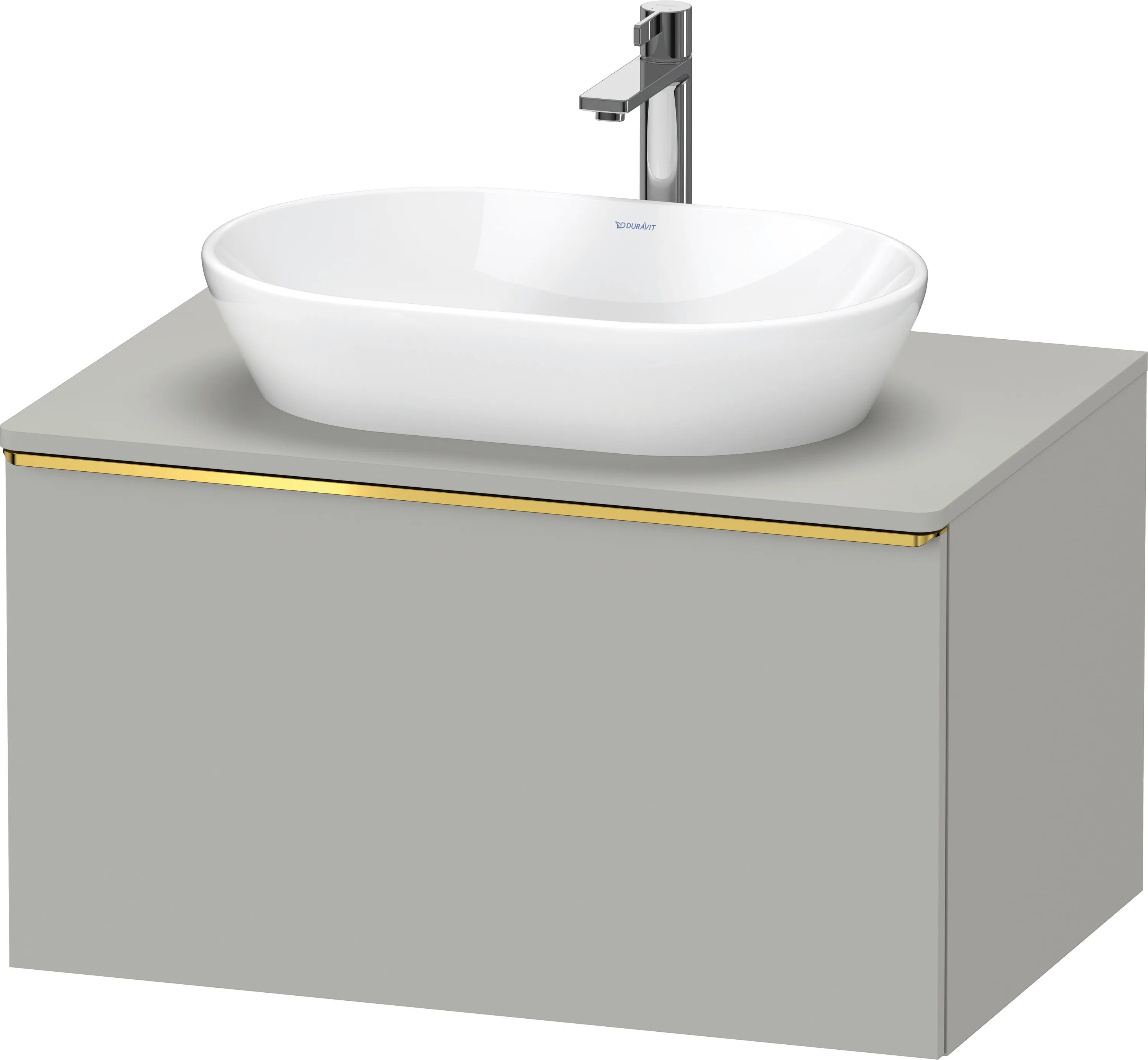 Duravit Waschtischunterschrank wandhängend „D-Neo“ 80 × 45,9 × 55 cm Betongrau Matt