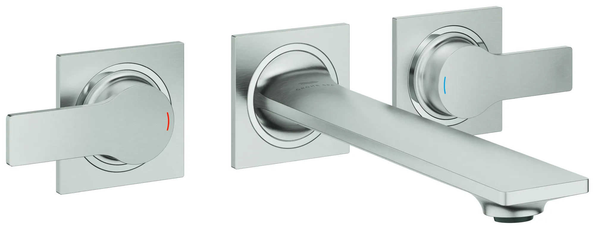 3-Loch-Waschtischbatterie Allure 20193, Wandmontage, Fertigmontageset für 29 025 002, Ausladung 220 mm, chrom 3-Loch-Waschtischbatterie Allure 20193, Wandmontage, Fertigmontageset für 29 025 002, Ausladung 220 mm, chrom