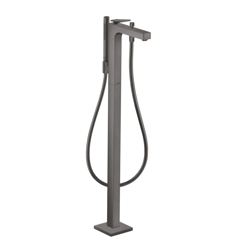 Hansgrohe AXOR Citterio Einhebel-Wannenmischer bodenstehend, Brushed Black Chrome, Ausladung 200 mm