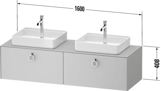 Duravit Waschtischunterschrank wandhängend „White Tulip“ 160 × 40,8 × 55 cm Duravit Waschtischunterschrank wandhängend „White Tulip“ 160 × 40,8 × 55 cm