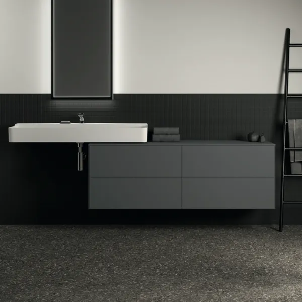 Ideal Standard Waschtischunterschrank Conca, 4 Auszüge, Anthrazit Ideal Standard Waschtischunterschrank Conca, 4 Auszüge, Anthrazit