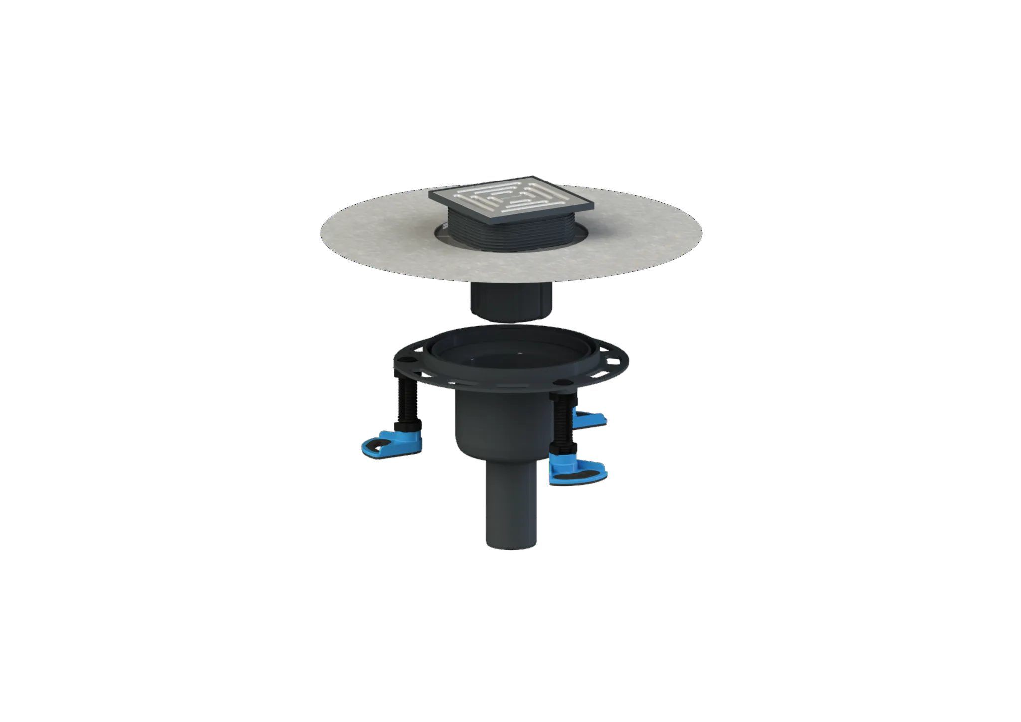 Bodenablauf DallDrain Pure senkr., DN50/DN100, 120x120mm Bodenablauf DallDrain Pure senkr., DN50/DN100, 120x120mm