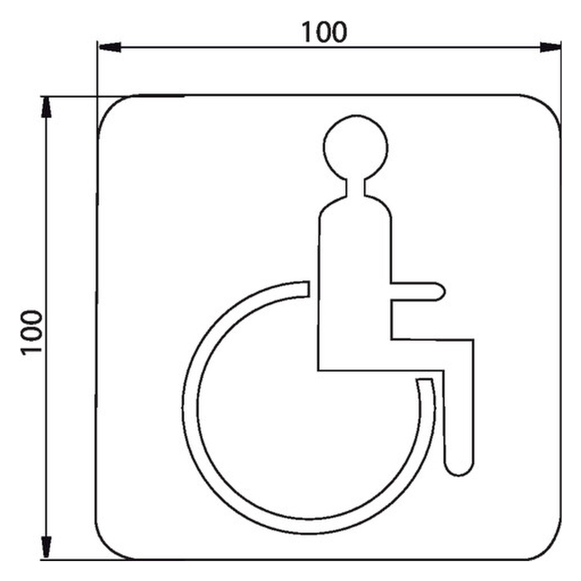 emco Türschild zum Aufkleben Rollstuhlfahrer „system 2“ 10 cm 