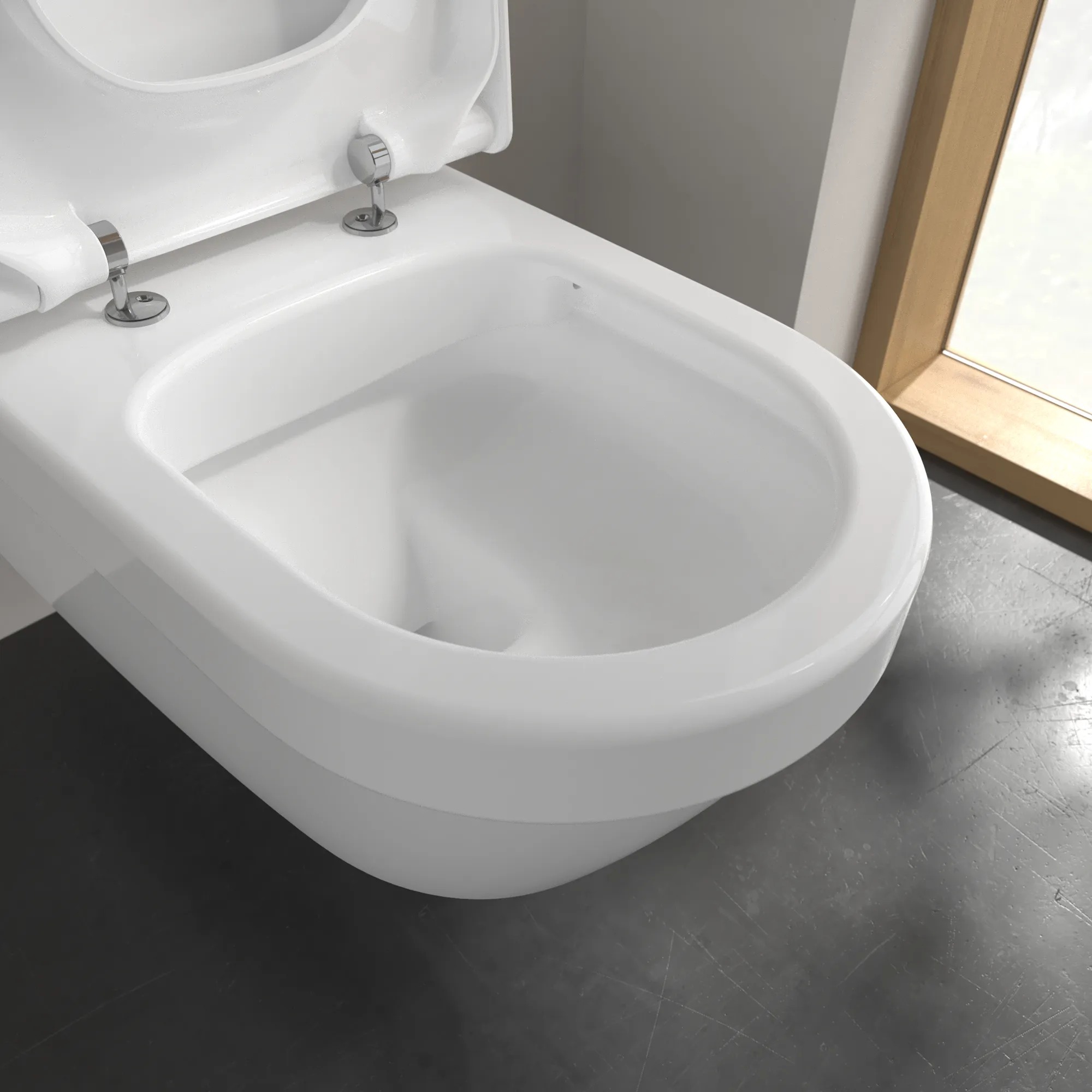 Wand-Tiefspül-WC DirectFlush „ViCare“ 37 × 32,5 × 70 cm ohne Spülrand