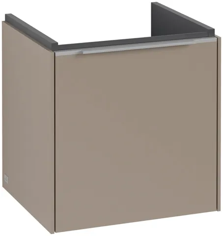 Villeroy & Boch Waschtischunterschrank mit Tür „Subway 3.0“ für Schrankwaschtisch 423 × 429 × 378 mm Taupe, 1 Tür, für Becken mittig, Anschlag links Villeroy & Boch Waschtischunterschrank mit Tür „Subway 3.0“ für Schrankwaschtisch 423 × 429 × 378 mm Taupe, 1 Tür, für Becken mittig, Anschlag links