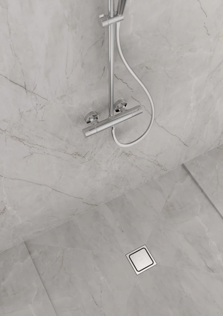 Hansgrohe RainDrain Spot Plus Komplettset Punktablauf 150x150 mm Edelstahl V2A höhenverstellbar bis zu 35 l/min Ablaufleistung