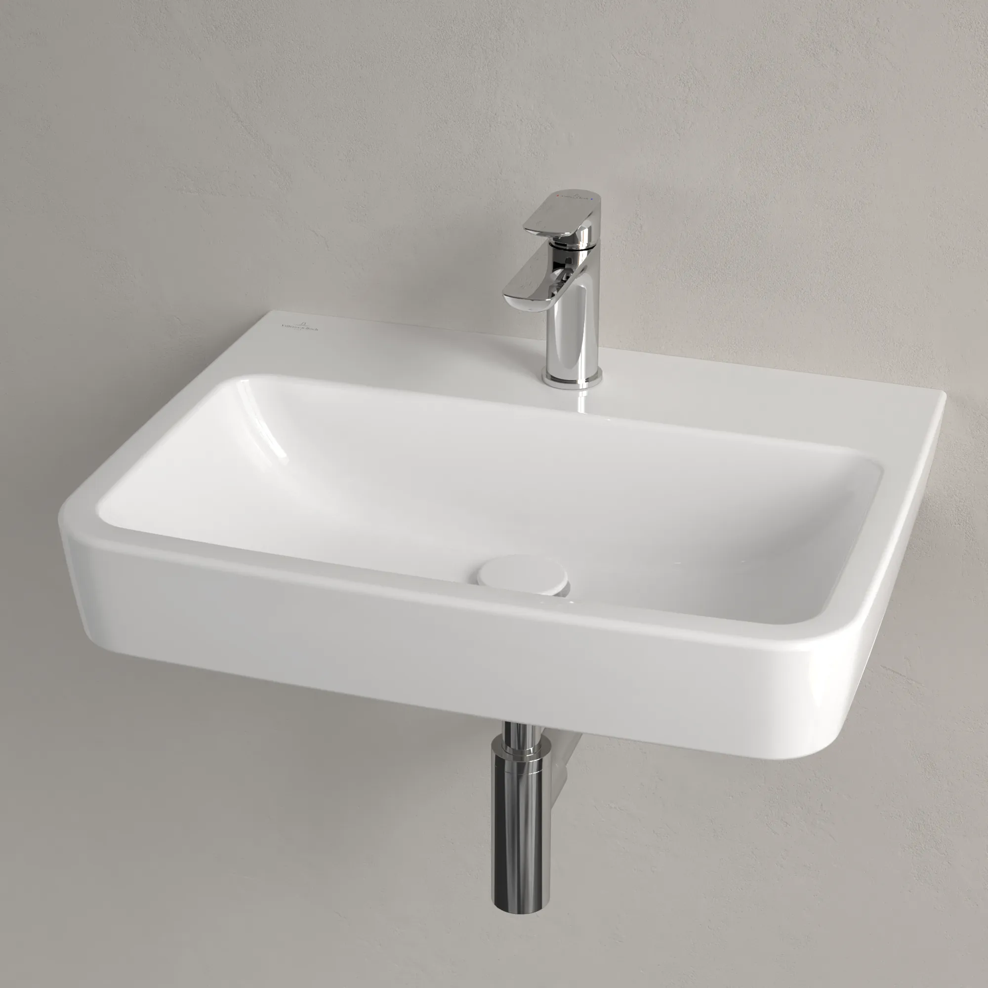 Villeroy & Boch Einbau-/Aufsatz Wandwaschtisch geschliffen „O.novo“ 600 × 460 × 175 mm, für Becken mittig, mit Hahnlochbohrung, Hahnlochposition mittig in Weiß Alpin Villeroy & Boch Einbau-/Aufsatz Wandwaschtisch geschliffen „O.novo“ 600 × 460 × 175 mm, für Becken mittig, mit Hahnlochbohrung, Hahnlochposition mittig in Weiß Alpin