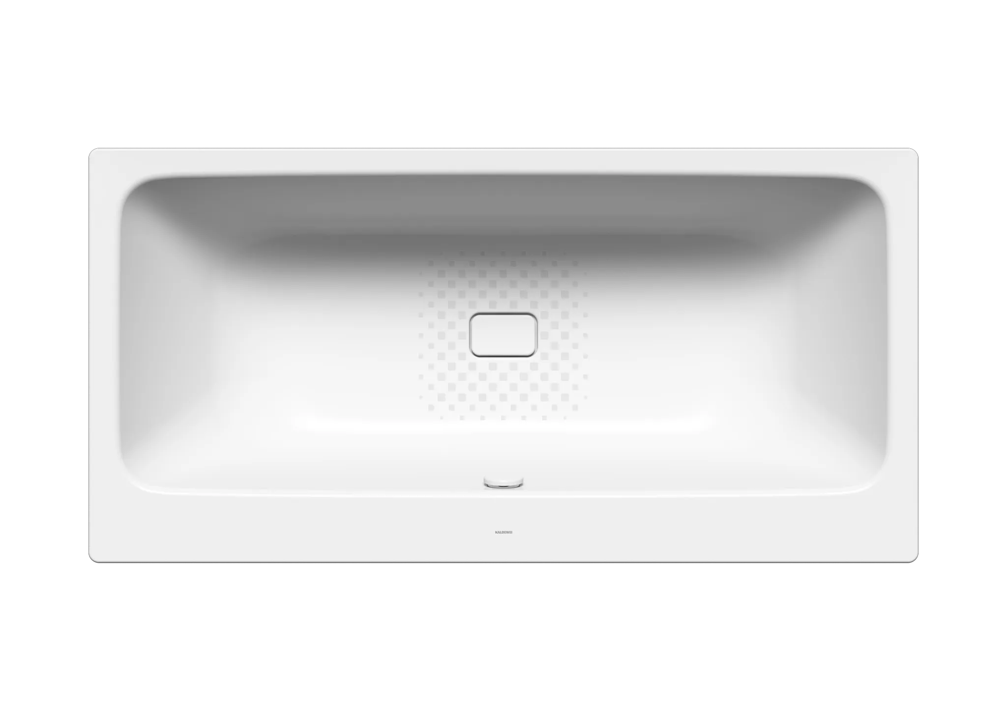 Kaldewei Badewanne „Asymmetric Duo“ rechteck 180 × 90 cm, ohne Grifflochbohrungen mit gegenüberliegender Überlaufbohrung, in alpinweiß