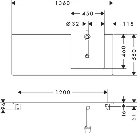 Xelu Q Konsole 1360/550 mit Ausschnitt rechts für Aufsatzwaschtisch geschliffen 500/480 Weiß Hochglanz Xelu Q Konsole 1360/550 mit Ausschnitt rechts für Aufsatzwaschtisch geschliffen 500/480 Weiß Hochglanz
