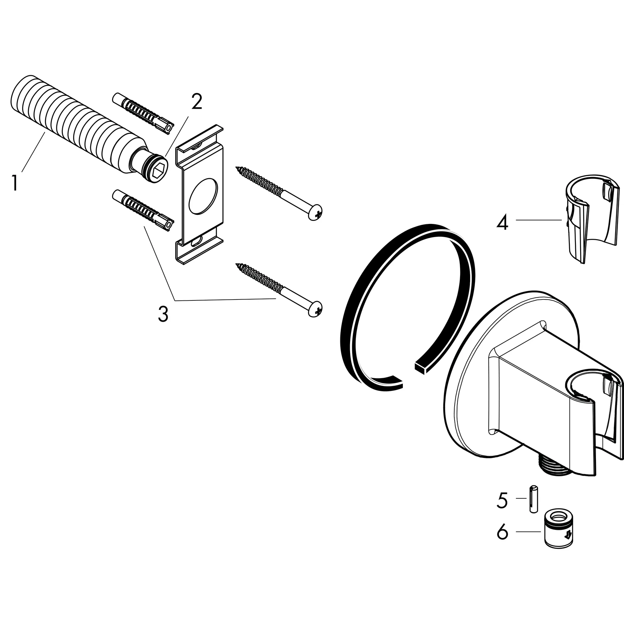 Schlauchanschluss Fixfit Porter rund Axor DN15 mit Rückflussverhinderer chrom Schlauchanschluss Fixfit Porter rund Axor DN15 mit Rückflussverhinderer chrom