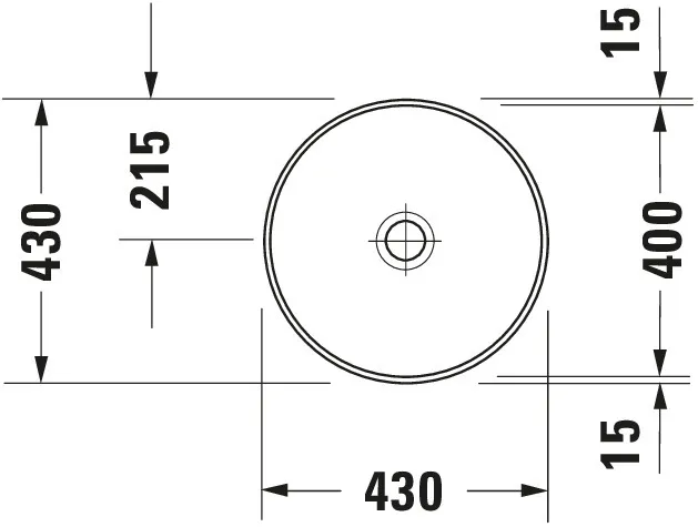 Einbauwaschtisch Architec 400 mm EB v.unten, ohne ÜL, ohne HLB, weiß
