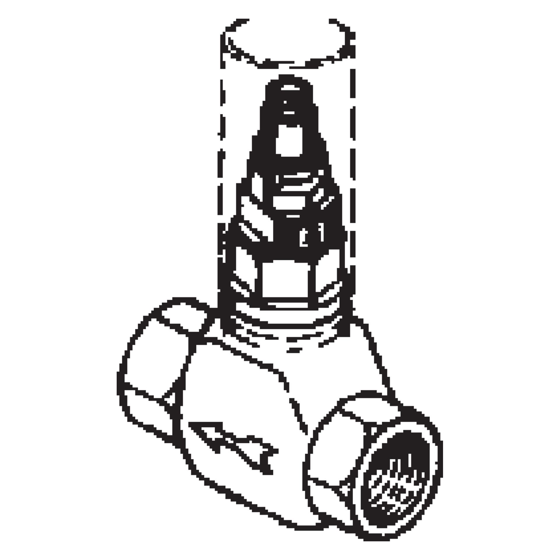 Hansa Oberteil 0225 G1⁄2 DN15 Schwarz