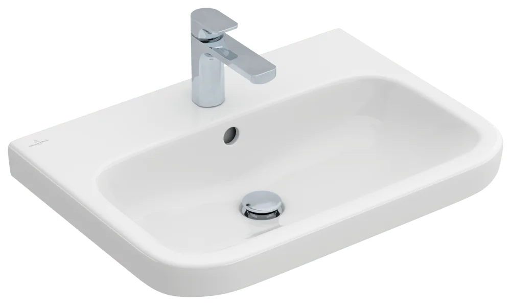 Villeroy & Boch Architectura Wandwaschbecken 4188KG, 650x470x180mm, weiß Alpin, glänzend, mit Überlauf, für 3-Loch-Armatur