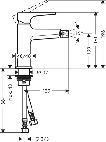Bidetmischer Metropol mit Push-Open Ablaufgarnitur chrom Bidetmischer Metropol mit Push-Open Ablaufgarnitur chrom