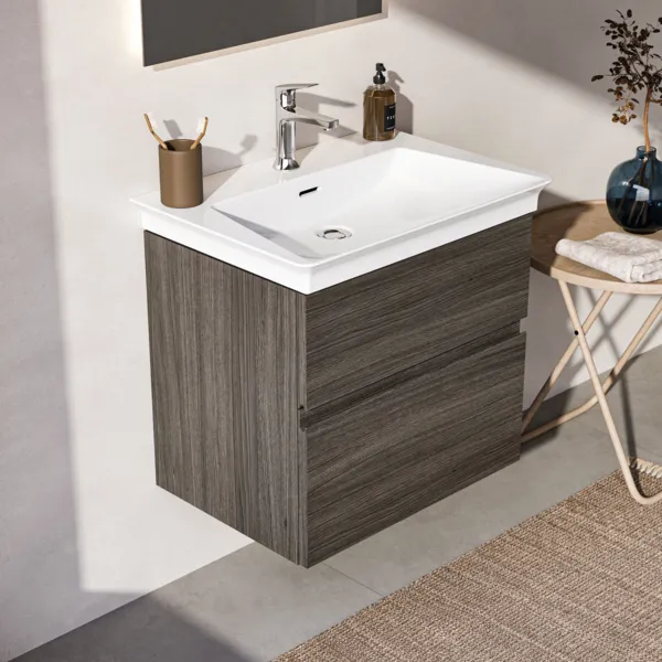 Ideal Standard Waschtischunterschrank „Finesse“ 60 × 54,5 × 44 cm Ulme dunkel